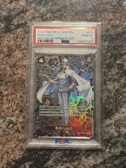 Rob Lucci 093 SP Alternate Art One Piece PSA 10 OP09 Emperors In The New World - Image 1