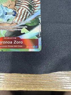 ONE PIECE Roronoa Zoro OP14-015 Alt Art Azure Sea’s Seven English Foil Card - Image 5