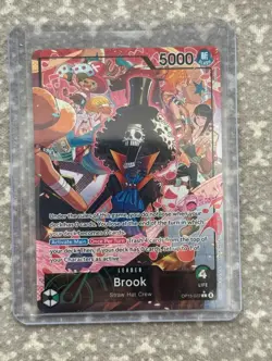 One Piece Brook Leader OP15-022 Alternate Art Leader Holo English Bandai - Image 1