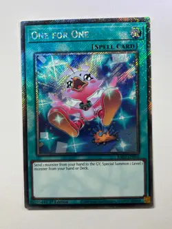 One For OneAlt Art RA03-EN056 Platinum Secret Rare 1st Edition YuGiOh Card NM - Image 1