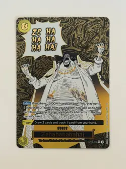 Zehahahahaha! Alternate Art OP16-116 One Piece Card Game The Time of Battle SSP! - Image 1