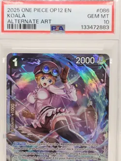 One Piece Op12 English Koala Alternate Art Graded Psa 10 - Image 1