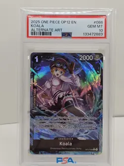 One Piece Op12 English Koala Alternate Art Graded Psa 10 - Image 2