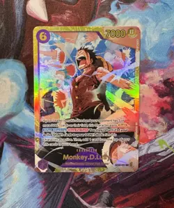 Bandai Monkey D. Luffy EB02-061 SR Full Art Foil One Piece Card - Image 1