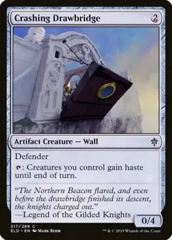 X 1 Crashing Drawbridge NM-M Throne of Eldraine 217 MTG Magic The Gathering - Image 1