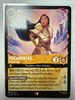 Disney Lorcana - Winterspell - Pocahontas -Peacekeeper -22/204 Legendary Regular - Image 1