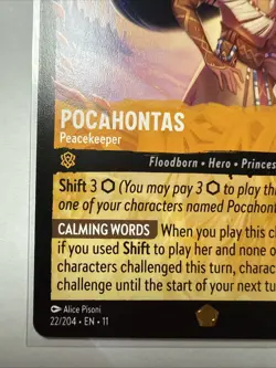 Disney Lorcana - Winterspell - Pocahontas -Peacekeeper -22/204 Legendary Regular - Image 2