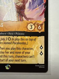 Disney Lorcana - Winterspell - Pocahontas -Peacekeeper -22/204 Legendary Regular - Image 3