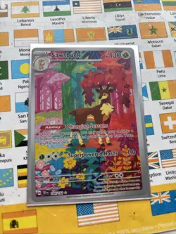Pokemon TCG Sawsbuck S&V-Temporal Forces Holo Illustration Rare Card 166/162 - Image 3