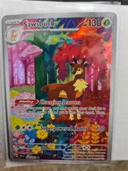 Sawsbuck 166/162 S&V Temporal Forces Illustration Rare Pokemon TCG Card - Image 1