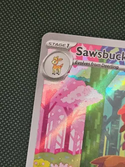 Pokemon TCG Sawsbuck S&V-Temporal Forces Holo Illustration Rare Card 166/162 - Image 5