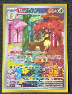Sawsbuck 166/162 S&V Temporal Forces Illustration Rare Pokemon TCG Card - Image 1