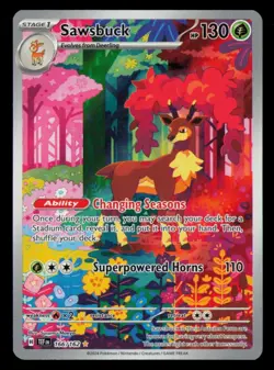 Sawsbuck 166/162 S&V Temporal Forces Illustration Rare Pokemon TCG Card - Image 1