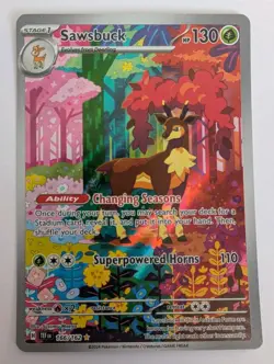 Sawsbuck 166/162 S&V Temporal Forces Illustration Rare Pokemon TCG Card - Image 1