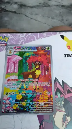 Pokemon TCG Sawsbuck S&V-Temporal Forces Holo Illustration Rare Card 166/162 - Image 1