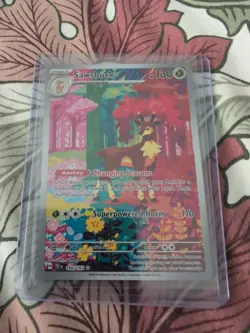 Pokemon TCG Sawsbuck S&V-Temporal Forces Holo Illustration Rare Card 166/162 - Image 1