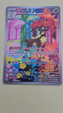 Sawsbuck 166/162 S&V Temporal Forces Illustration Rare Pokemon TCG Card - Image 1