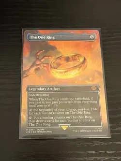 MTG Magic The Gathering Lord of the Rings The One Ring Borderless Foil #0451 - Image 1