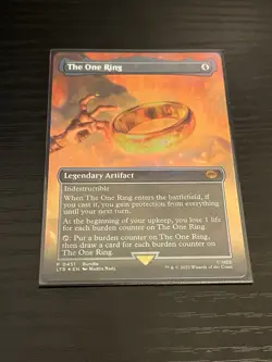 MTG Magic The Gathering Lord of the Rings The One Ring Borderless Foil #0451 - Image 2