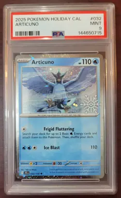 PSA 9 MINT POKEMON Articuno Journey Together #032/159 Holiday Calendar - Image 1