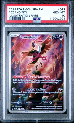 POKEMON FEZANDIPITI SHROUDED FABLE IR 073 PSA 10 GEM MINT INVEST - Image 1