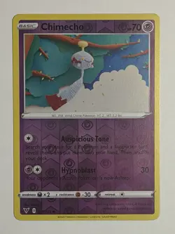 Pokemon Asako Ito Crochet Chimecho 072/185 Reverse Holo Basic Vivid Voltage - Image 1