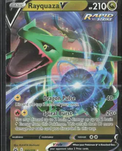 Rayquaza V 100/159 Holo V Rare Crown Zenith Pokemon Holo Near Mint - Image 1