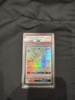 2018 POKEMON SUN & MOON LOST THUNDER SECRET #223 FULL ART/TYRANITAR GX PSA 10 - Image 1