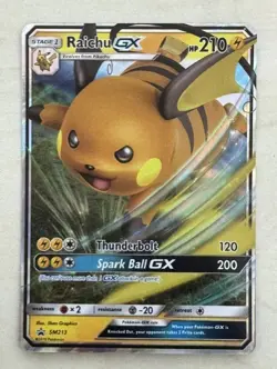 Pokemon TCG Raichu GX SM213 - Black Star Promo - Ultra Rare - NM - Image 1