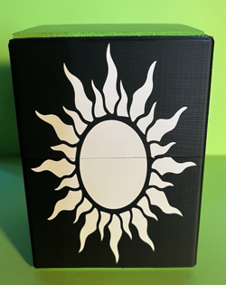 Deck Box - Holds 100 Sleeved Cards - Black/WhiteSun - MTG/Pokemon - Image 1