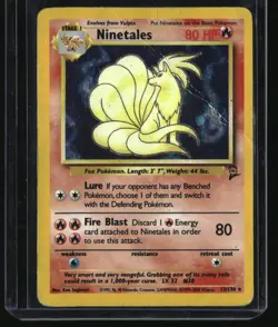 Pokemon Base Set 2 Ninetales Holo 13/130 DMG - Image 1