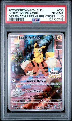 Pokemon Detective Pikachu Sv-p Promo 098/SV-P Returns Pre-order Japanese PSA 10 - Image 1