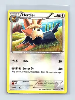 Herdier 109/146 Uncommon XY Pokemon Lightly Played - Image 1
