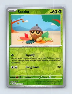 Seedot 003/162 Common Temporal Forces Pokemon Reverse Holo Lightly Played - Image 1