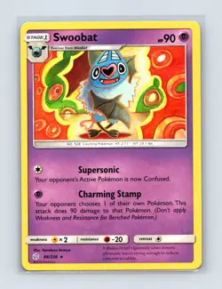 Swoobat 88/236 Rare Cosmic Eclipse Pokemon Lightly Played - Image 1