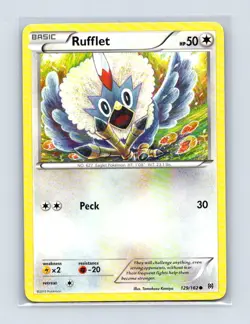 Rufflet 129/162 Common BREAKthrough Pokemon Lightly Played - Image 1