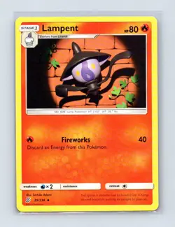 Lampent 29/236 Uncommon Unified Minds Pokemon Lightly Played - Image 1