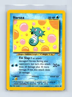 Horsea 62/111 Common Neo Genesis Pokemon Unlimited Lightly Played - Image 1