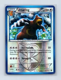 Ursaring 76/101 Uncommon Plasma Blast Pokemon Reverse Holo Lightly Played - Image 1