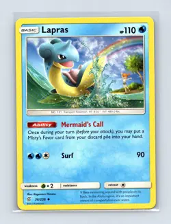 Lapras 36/236 Uncommon Unified Minds Pokemon Lightly Played - Image 1