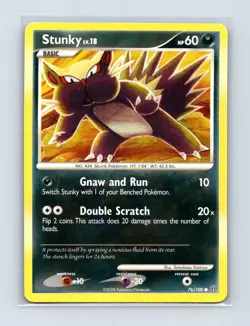 Stunky 76/100 Common Stormfront Pokemon Lightly Played - Image 1