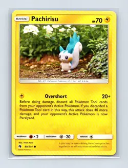 Pachirisu 80/214 Common Lost Thunder Pokemon Lightly Played - Image 1