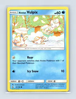 Alolan Vulpix 30/156 Common Ultra Prism Pokemon Lightly Played - Image 1