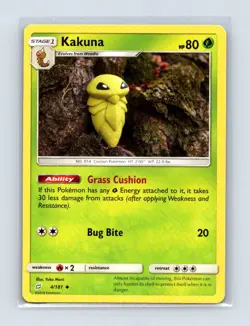 Kakuna 4/181 Uncommon Team Up Pokemon Lightly Played - Image 1