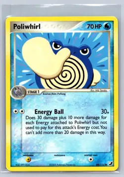 Poliwhirl 68/115 Common Unseen Forces Pokemon Moderately Played - Image 1