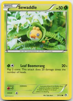 Sewaddle (9) 9/113 Common Legendary Treasures Pokemon Near Mint - Image 1