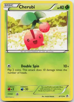 Cherubi 4/113 Uncommon Legendary Treasures Pokemon Near Mint - Image 1