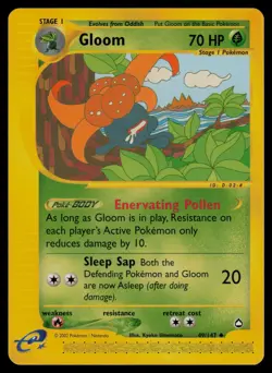 Gloom 49/147 Uncommon Aquapolis Pokemon Lightly Played - Image 1