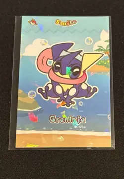 Limited Edition Full Art Rare Smile Greninja Pokemon Card Database #0658✨ - Image 1