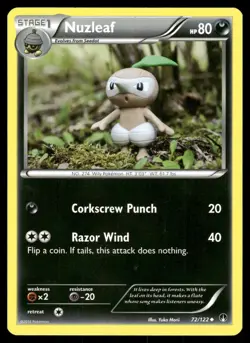 Nuzleaf 72/122 Uncommon BREAKpoint Pokemon Lightly Played - Image 1